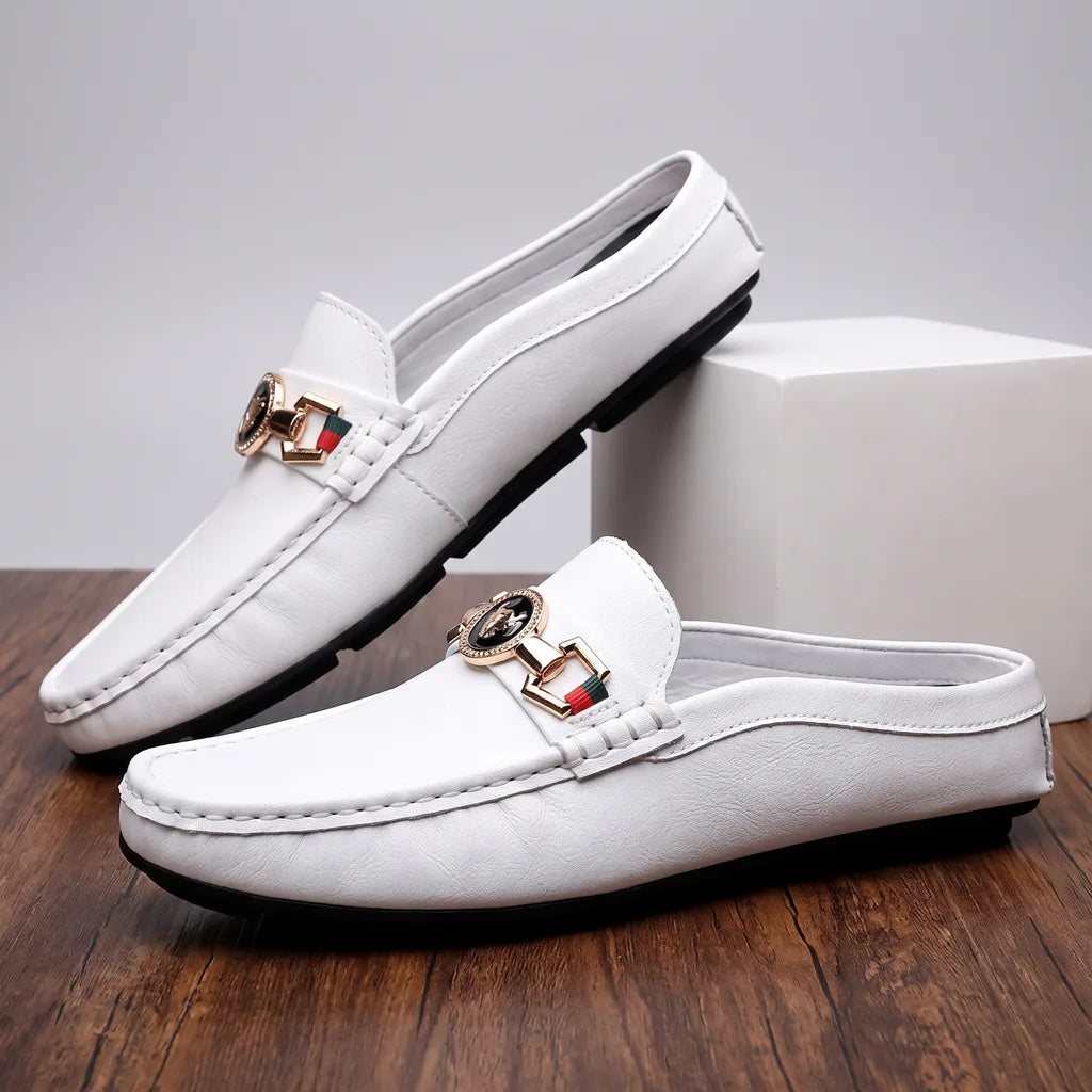 Salvatore Italian Loafers - Color:White;Size:38