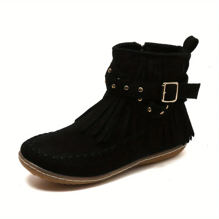Women's Orthopedic Western Ankle Boots Black.webp