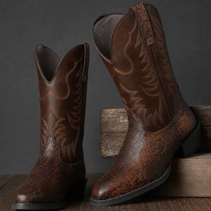 Men's Brown Estes Pointed Western Boots