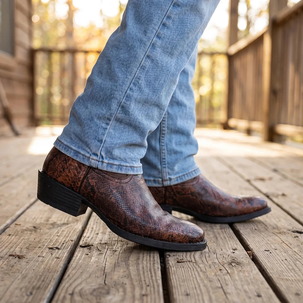 Men's Brown Estes Pointed Western Boots