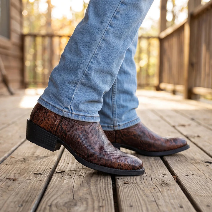 Men's Brown Estes Pointed Western Boots