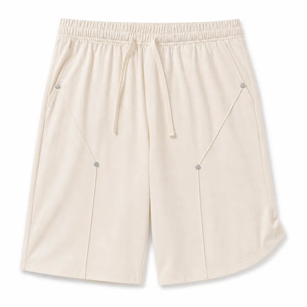Samuel Studded Cargo Shorts - Color:Beige;Size:S