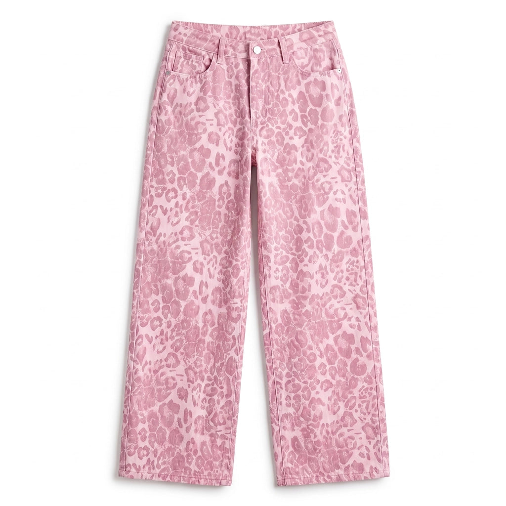 Sasha Pink Leopard Jeans - Color:Pink Leopard;Size:XS