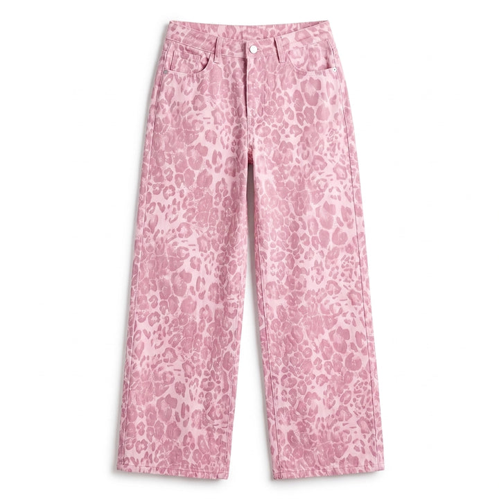 Sasha Pink Leopard Jeans - Color:Pink Leopard;Size:XS