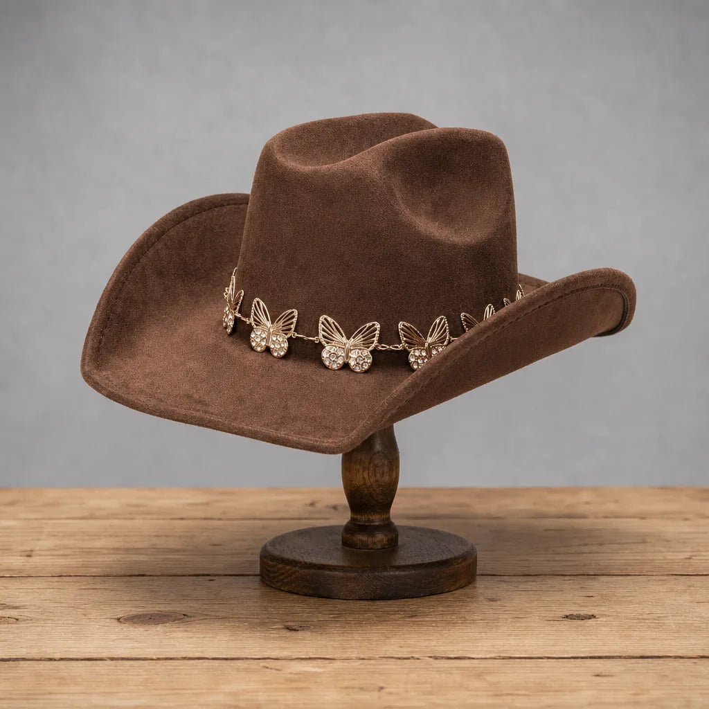 Savannah Butterfly Fedora - Color:Brown