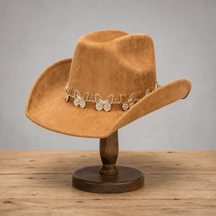 Savannah Butterfly Fedora - Color:Camel