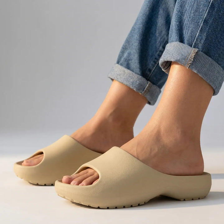 Savannah Slides - Color:Beige;Size:35-36