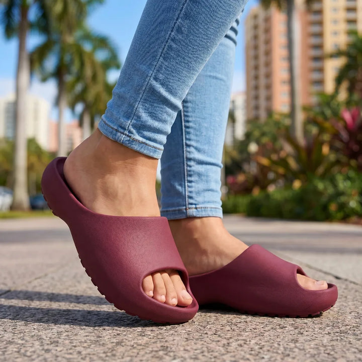 Men's Red Savannah Soft Sole Slides