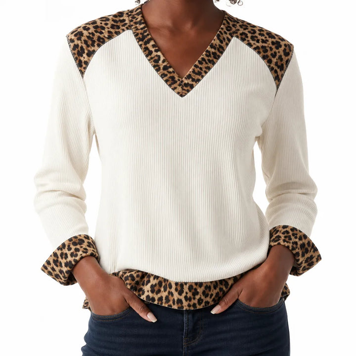 Women's White Tia | Women's Animal-Trimmed Sweater -No match (No green variant)