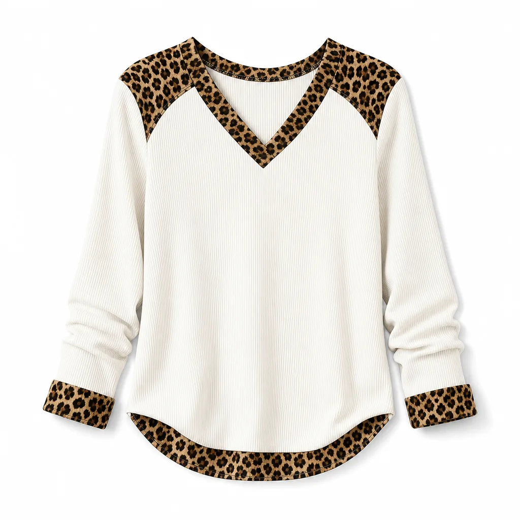 Women's White Tia | Women's Animal-Trimmed Sweater -No match (No green variant)