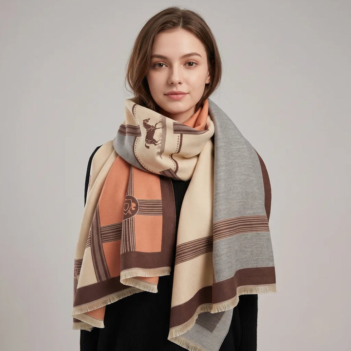 Savannah | Women's Oversized Elegant Scarf - Length:71 × 26 inches;Color:Multicolor 1