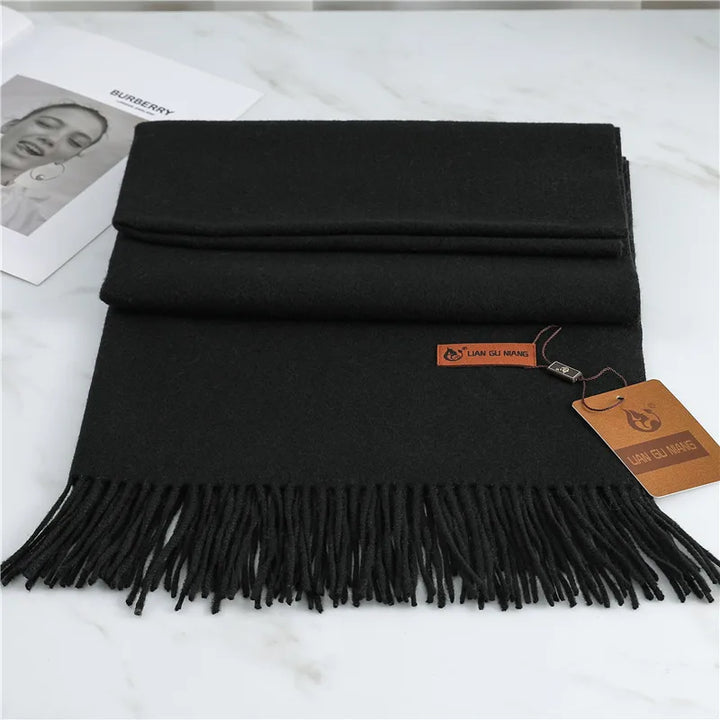 Scarlet | Women's Warm Winter Scarf - Length (in):75 x 27 in;Color:Black