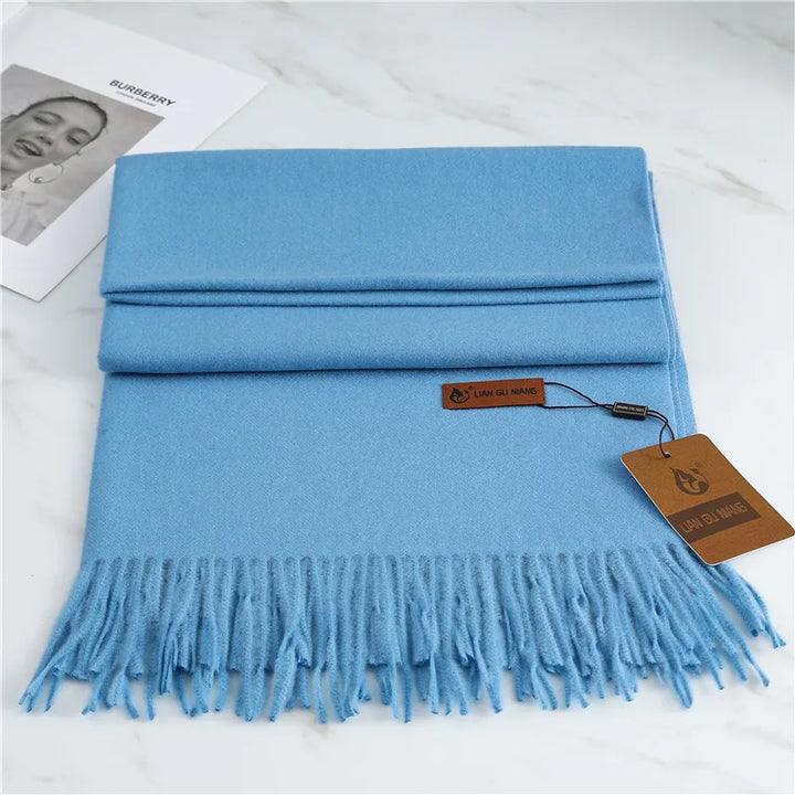 Scarlet | Women's Warm Winter Scarf - Length (in):75 x 27 in;Color:Blue