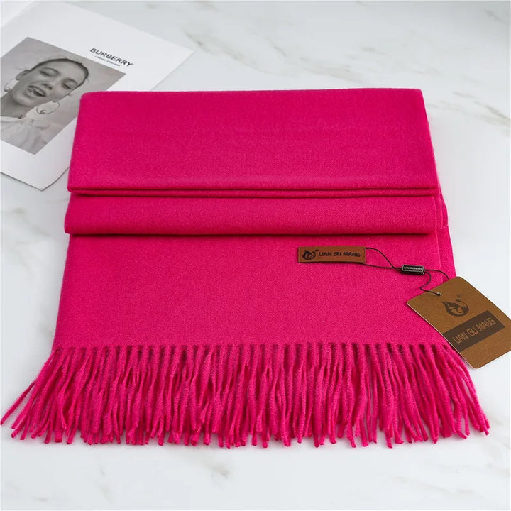 Scarlet | Women's Warm Winter Scarf - Length (in):75 x 27 in;Color:Bright Pink