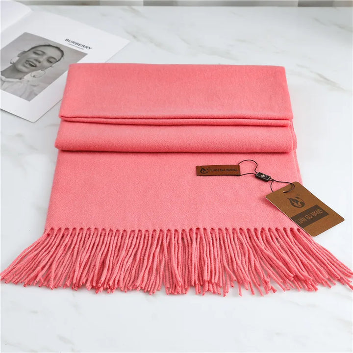 Scarlet | Women's Warm Winter Scarf - Length (in):75 x 27 in;Color:Pink