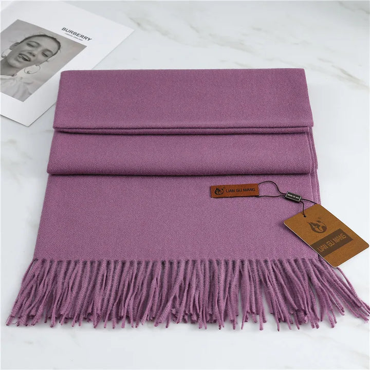 Scarlet | Women's Warm Winter Scarf - Length (in):75 x 27 in;Color:Purple
