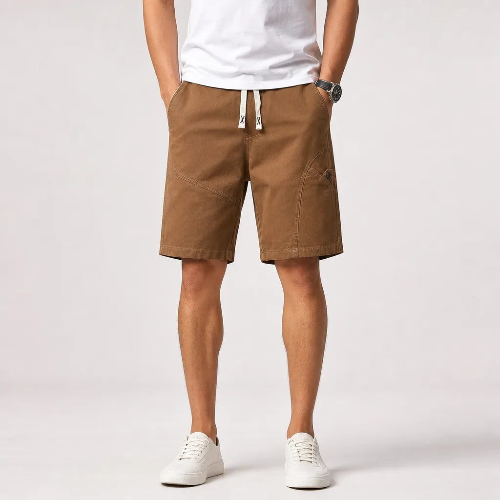 Men's Beige Celia Cargo Shorts