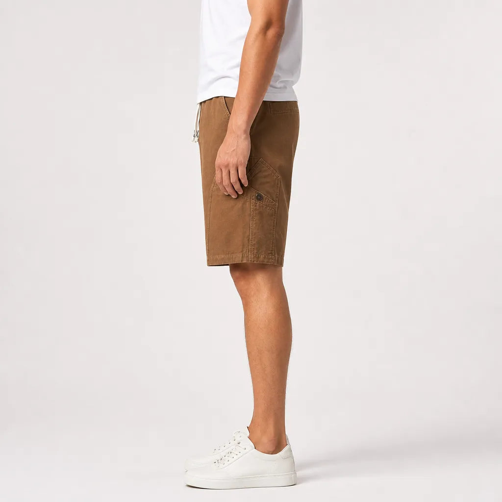 Men's Beige Celia Cargo Shorts