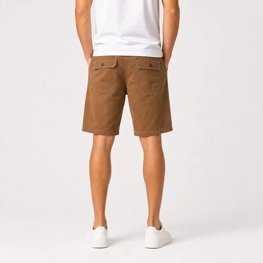 Men's Beige Celia Cargo Shorts