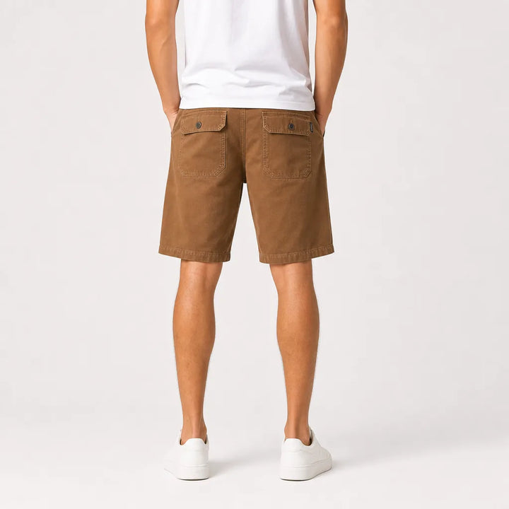 Men's Beige Celia Cargo Shorts