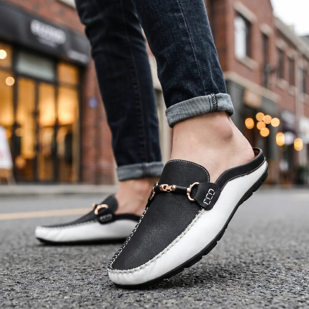 Black Finley Reed Slip-On Mules 1