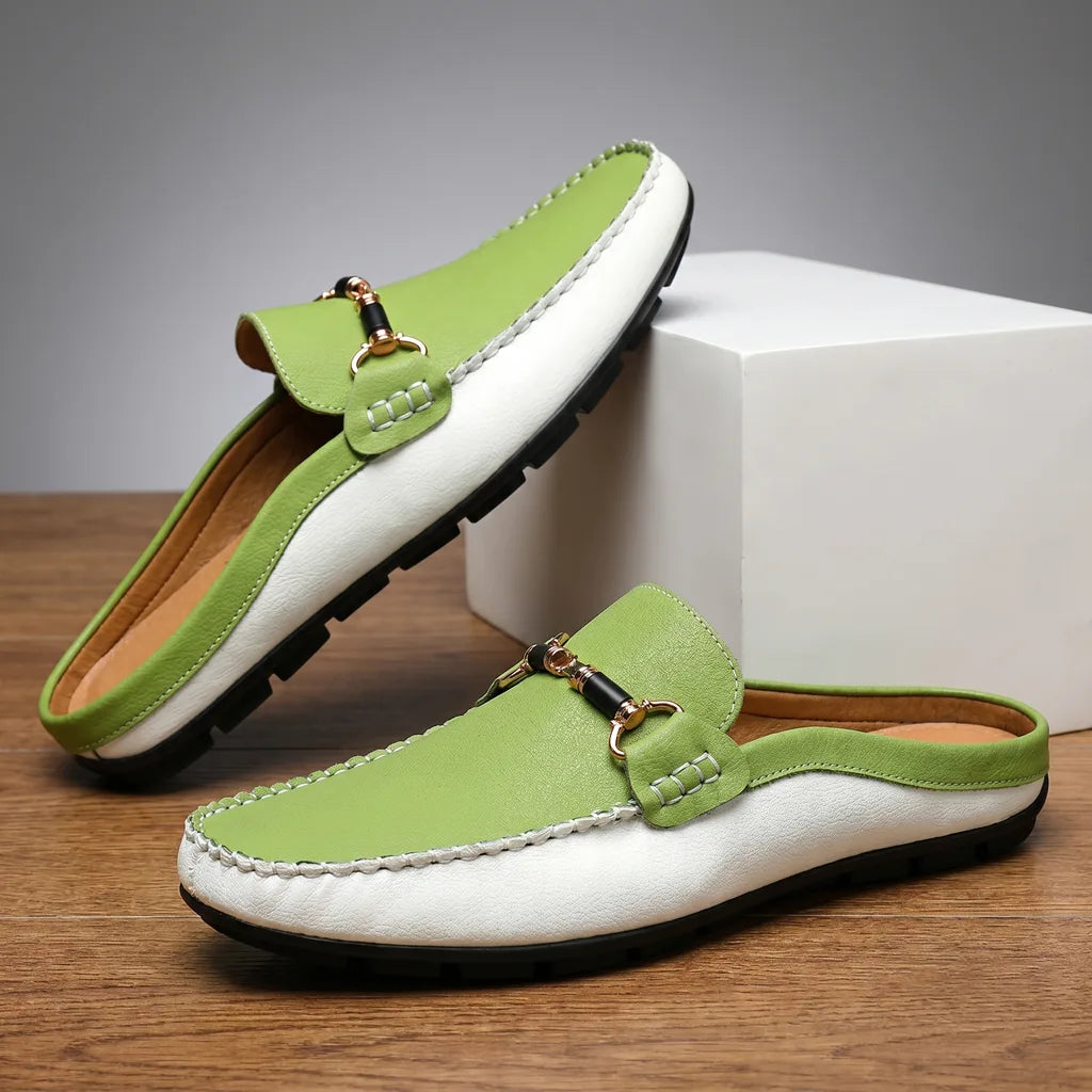 Sebastian Slip-On  Loafers  - Color:Green;Size:38