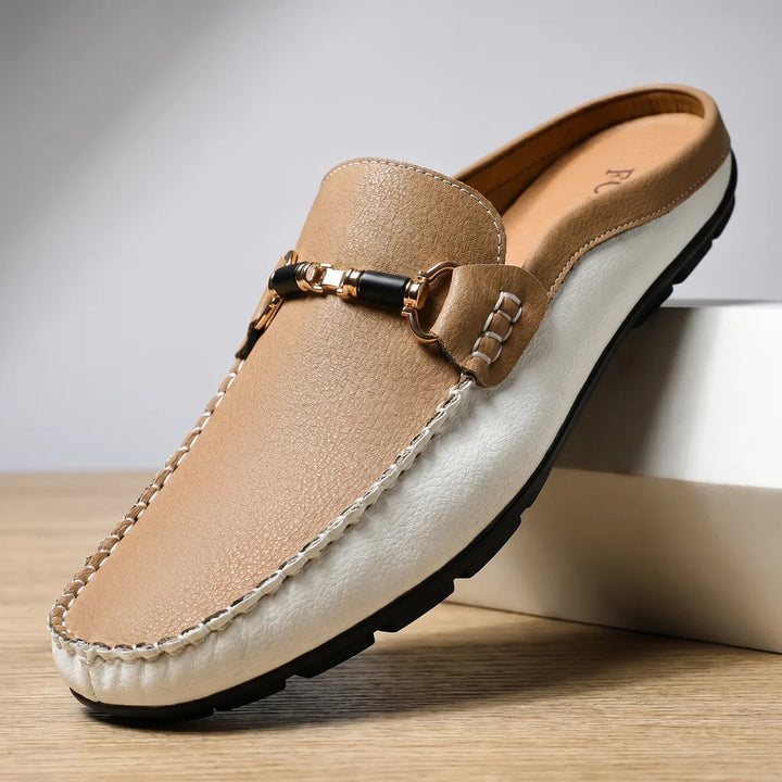 Khaki Finley Reed Slip-On Mules 2
