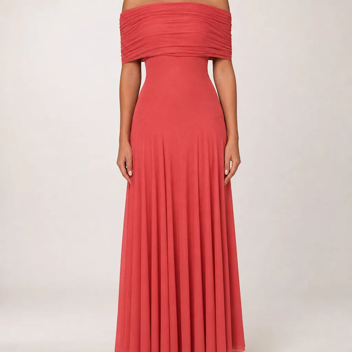 Seraphina Mesh Evening Gown  - Color:Pink;Size:XXS