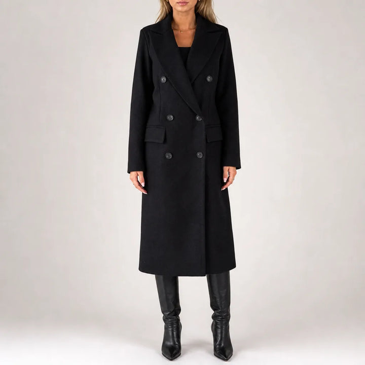 Seraphine Trench Coat - Color:Black;Size:XS