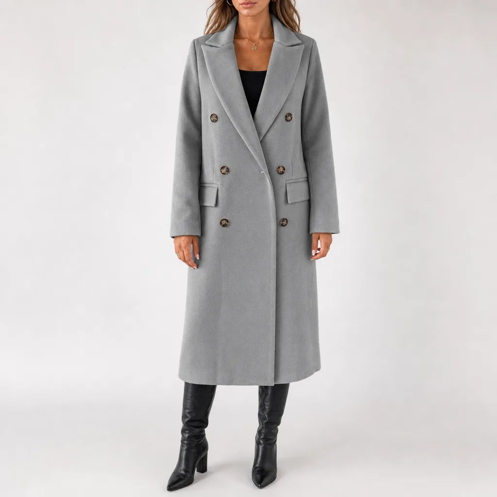Seraphine Trench Coat - Color:Gray;Size:XS