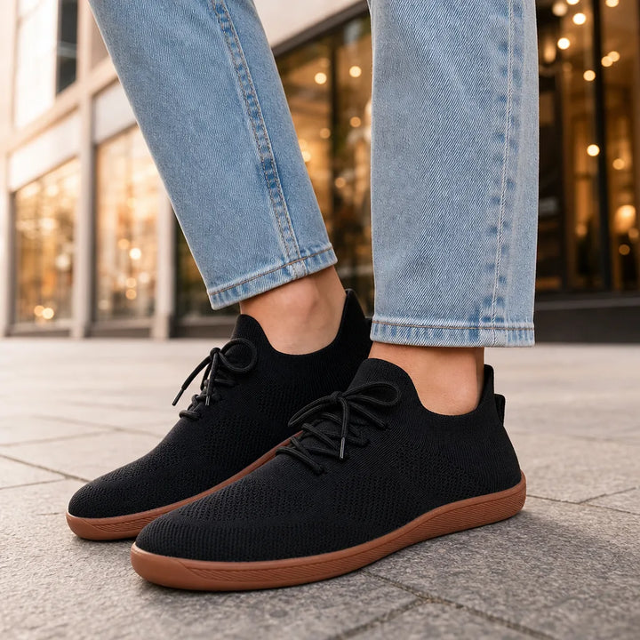 Women's Black Dalton Wide Toe Sneakers