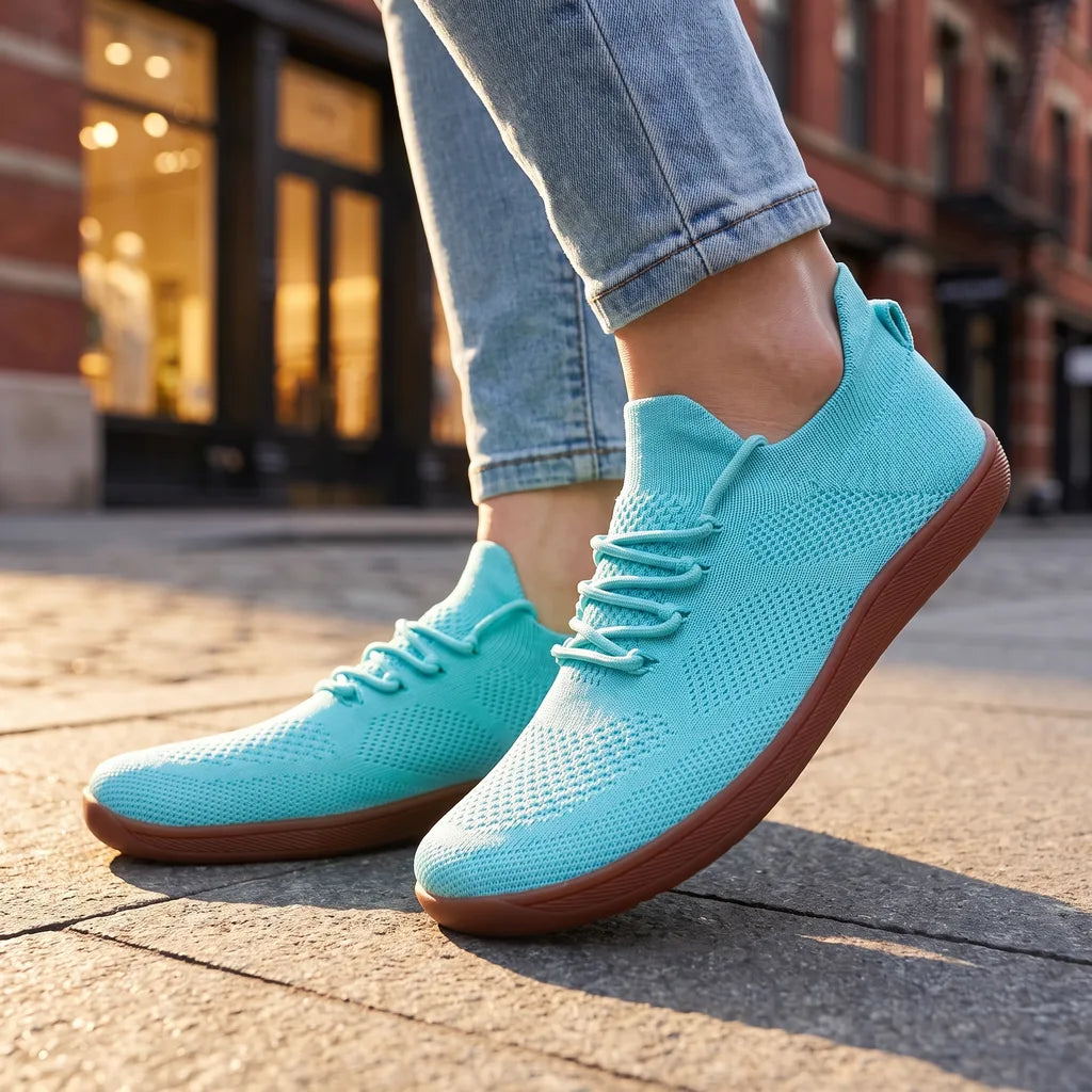 Women's Blue Dalton Wide Toe Sneakers