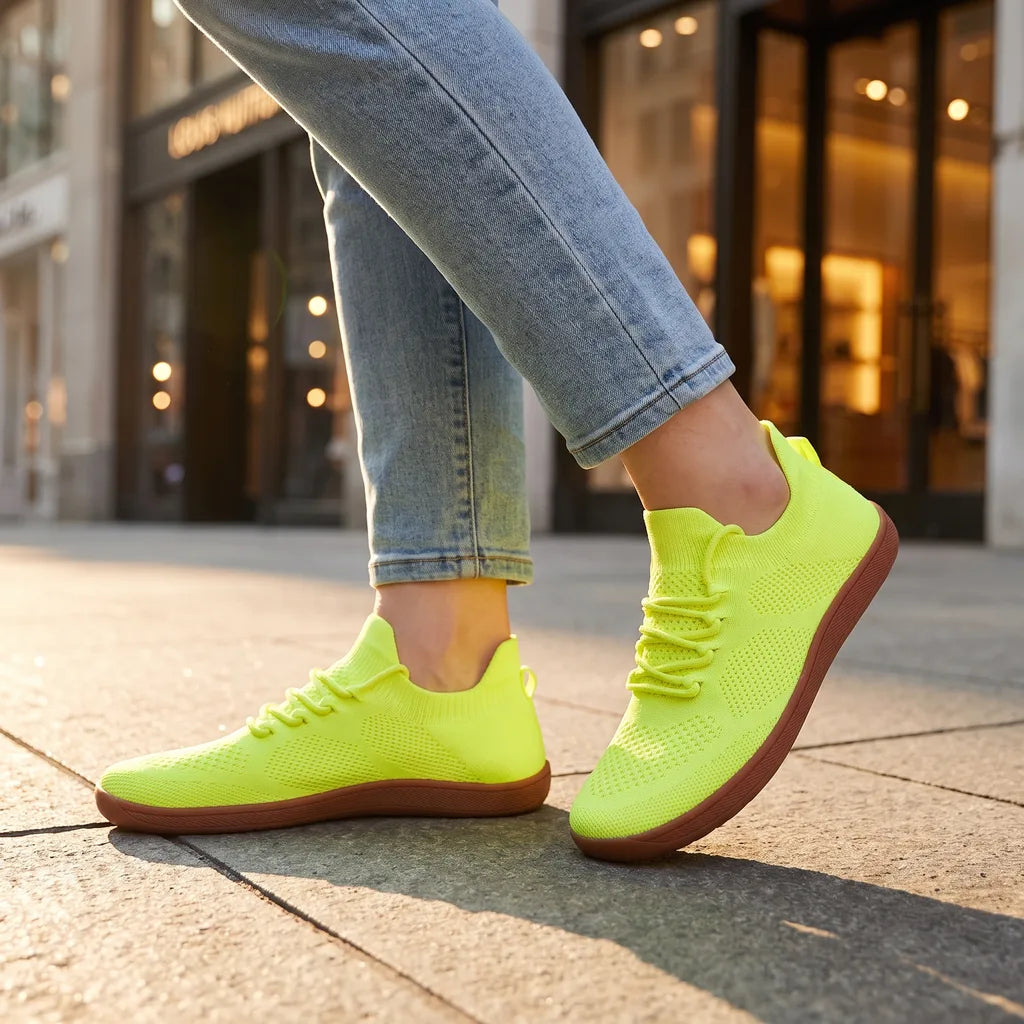 Women's Green Dalton Wide Toe Sneakers