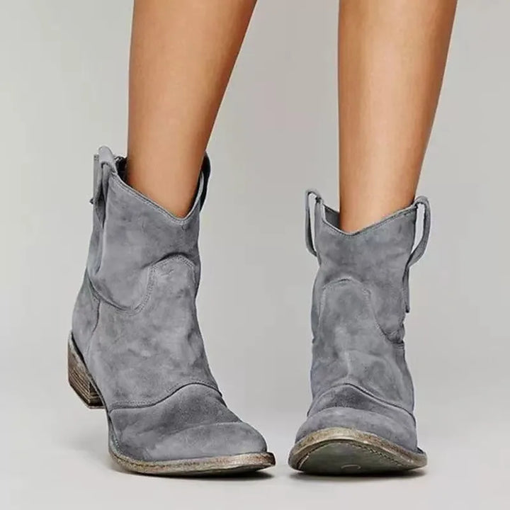 Seren |  Women's Vintage Cowboy Boots - Color:Grey;Size:35
