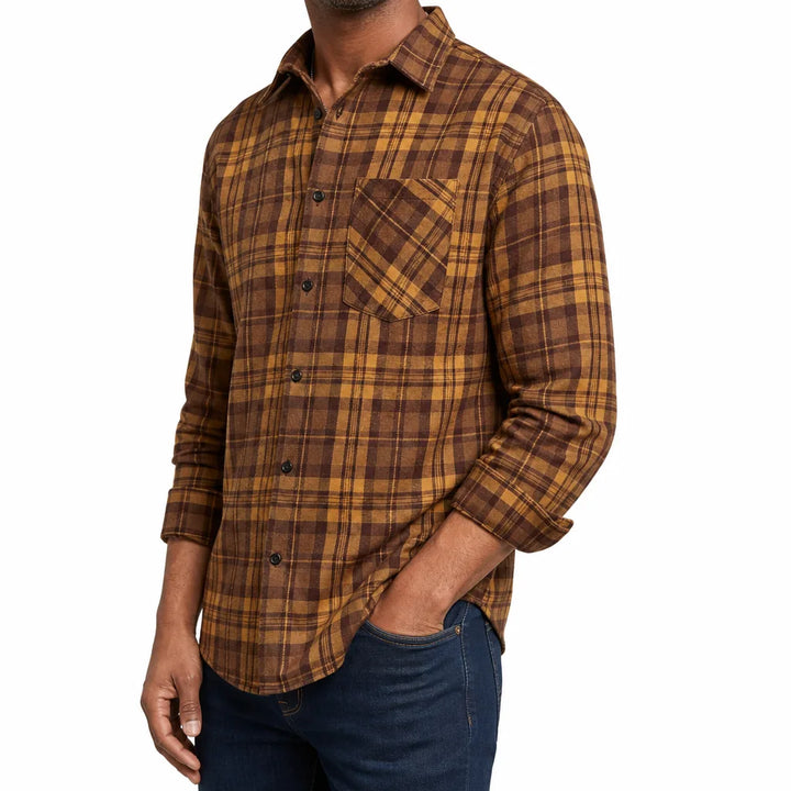 Men's Brown Seymour Plaid Flannel Shirt