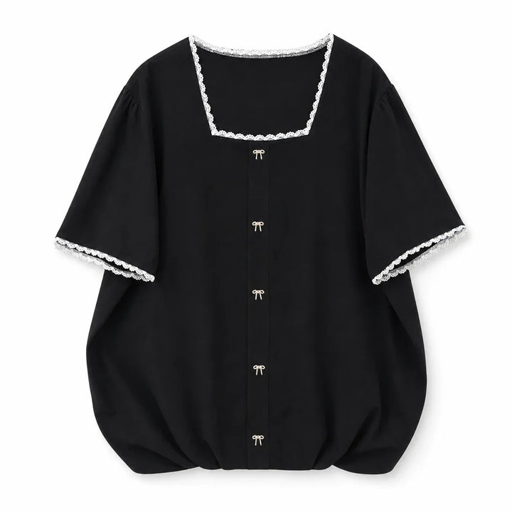 Shae Oversized Blouse - Color:Black;Size:XL