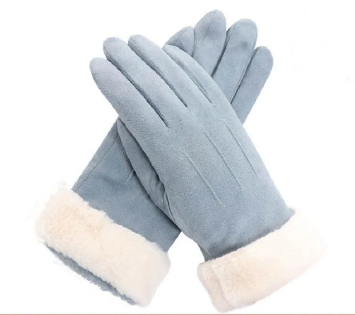 Shania | Women's Elegant Winter Gloves - Color:Blue