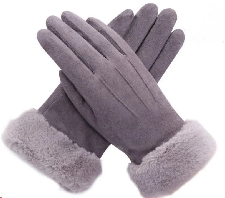 Shania | Women's Elegant Winter Gloves - Color:Gray