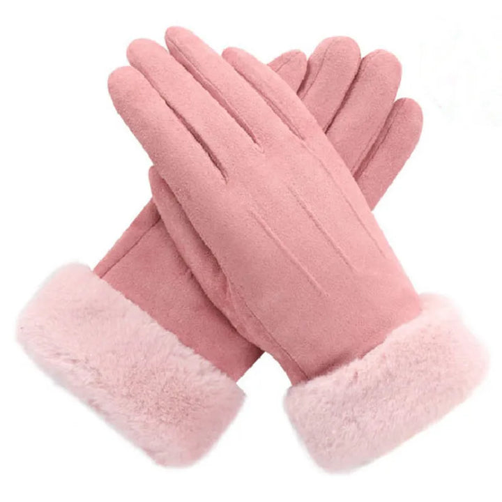 Shania | Women's Elegant Winter Gloves - Color:Pink
