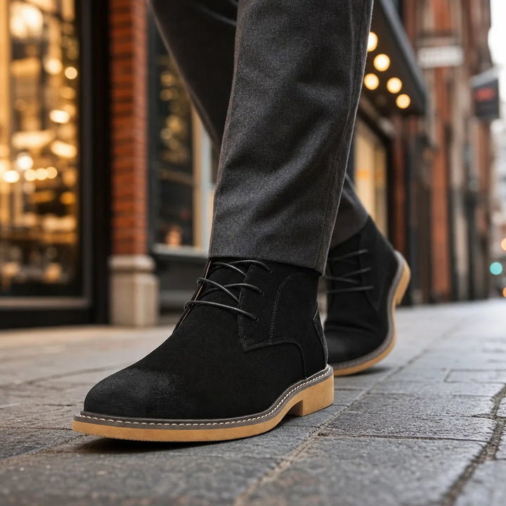 Men's Black Gwendolyn Lace-Up Chelsea Boots