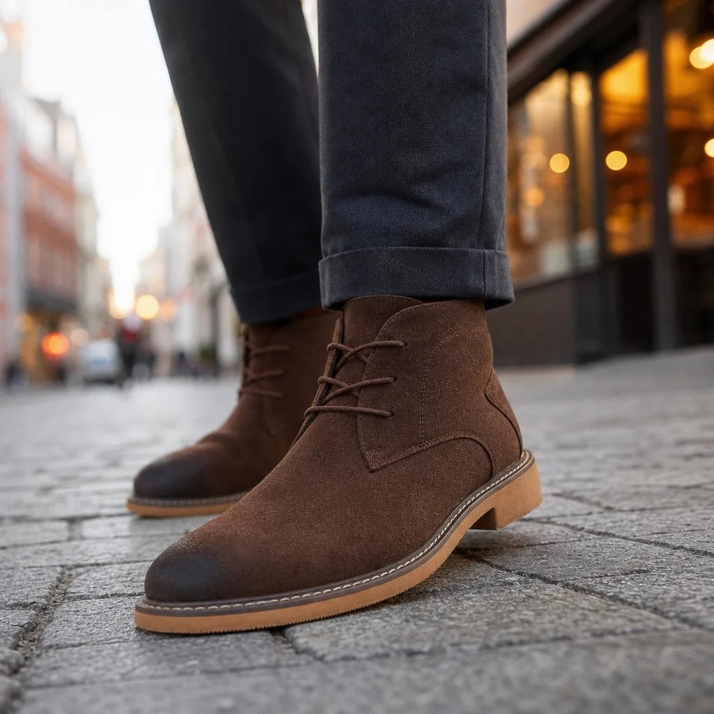 Men's Brown Gwendolyn Lace-Up Chelsea Boots