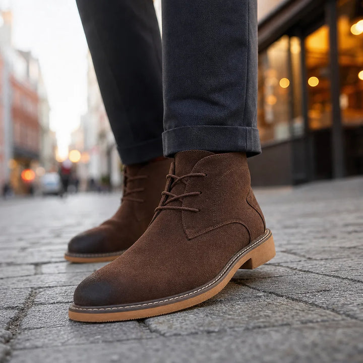 Men's Brown Gwendolyn Lace-Up Chelsea Boots