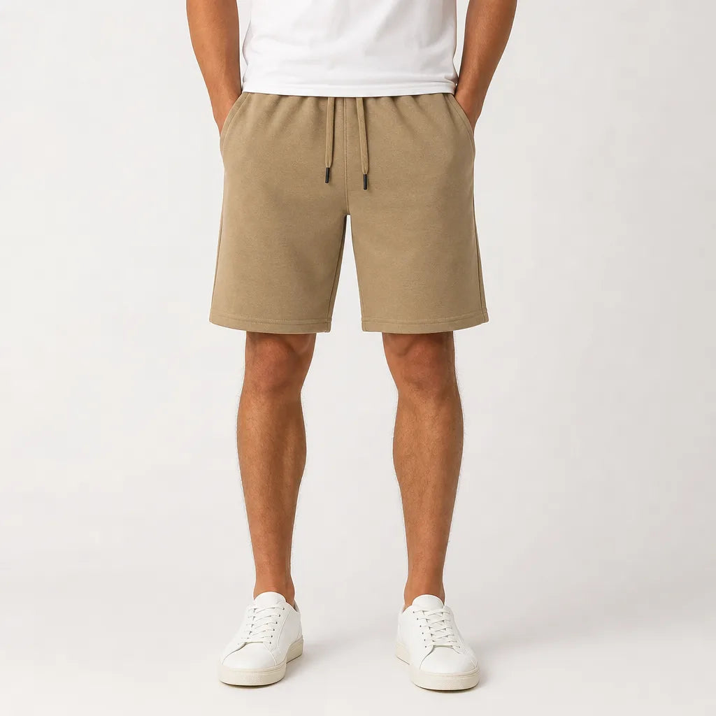 Men's Brown Isabelle Cotton Blend Shorts