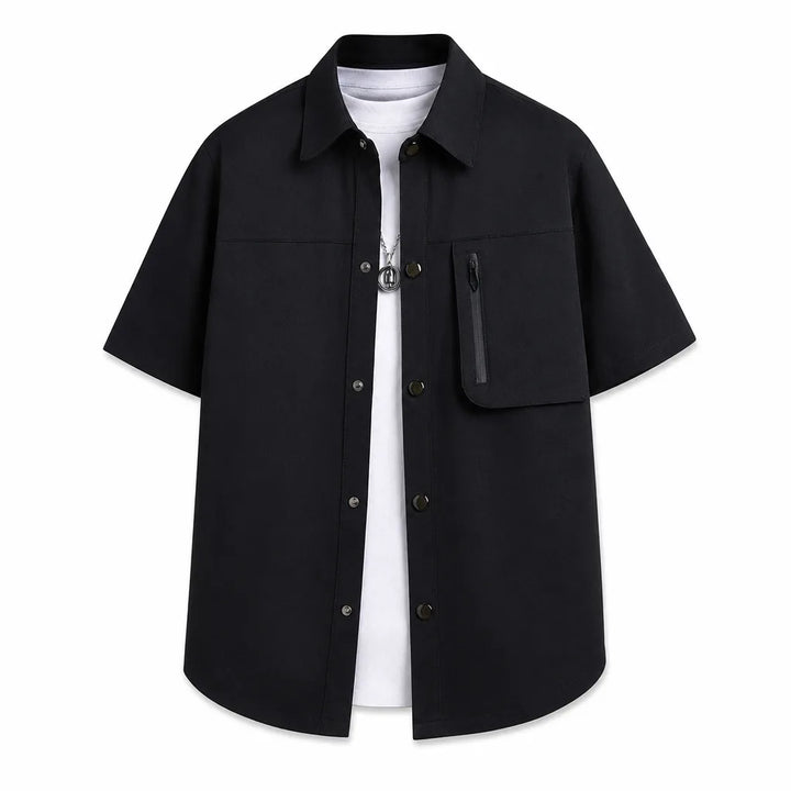 Men's Black Shelby Pocket Short-Sleeve Shirt