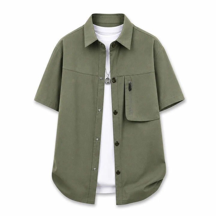 Men's Green Shelby Pocket Short-Sleeve Shirt