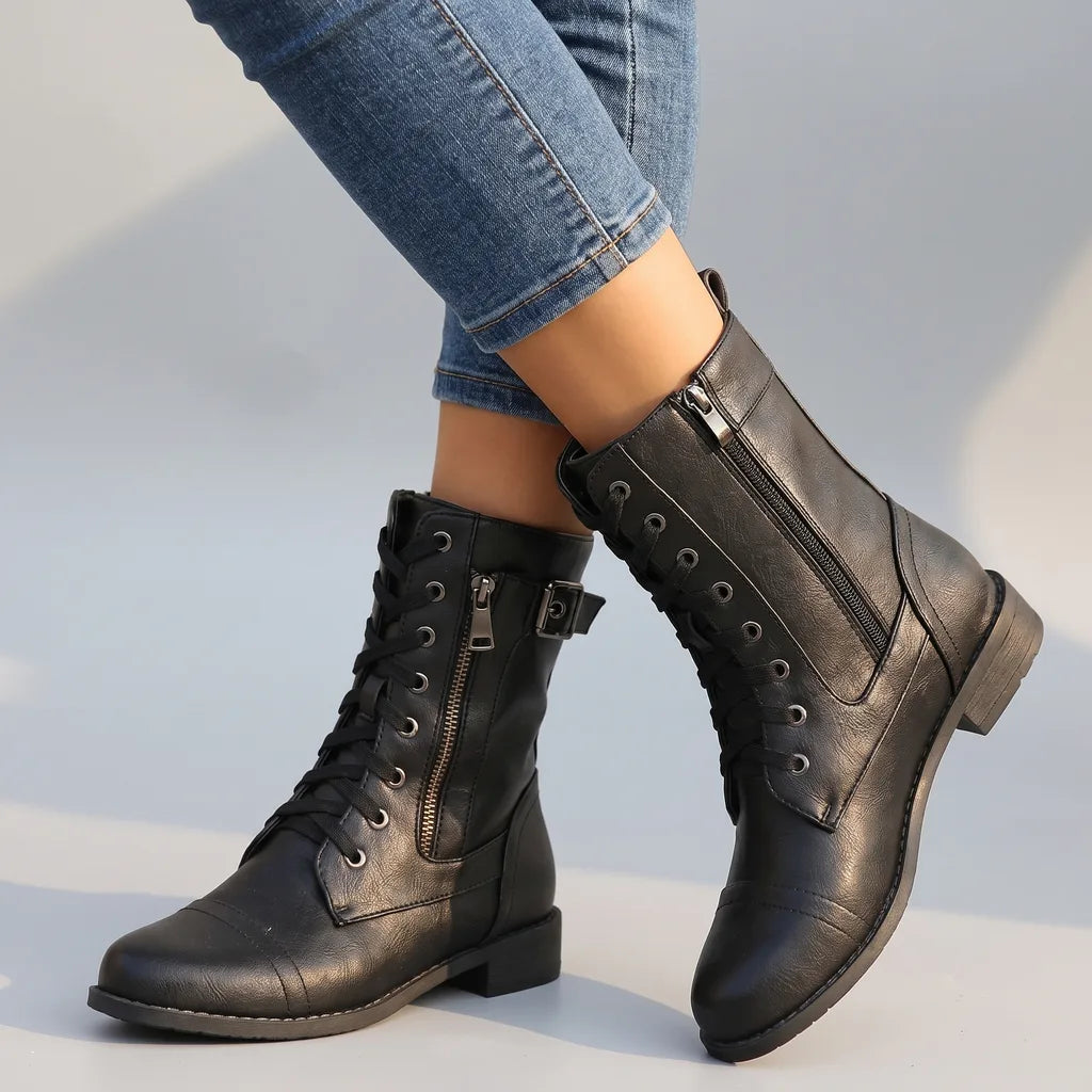 Shiloh | Womens Fall Ankle Boots - Color:Black;Size:36