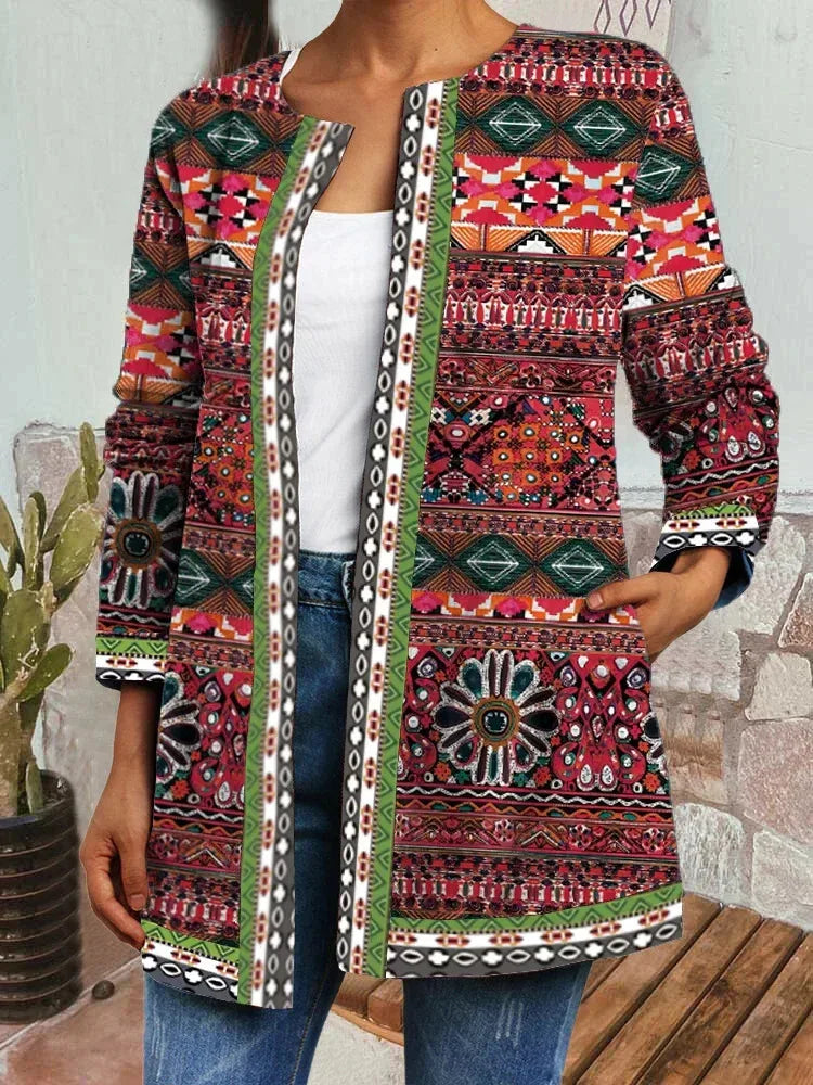 Shreya | Women's Artisan Soft Jacket - Size:S;Color:Green