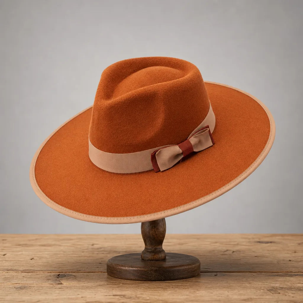 Sienna Bow Fedora - Color:Brown