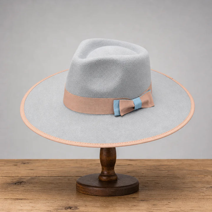 Sienna Bow Fedora - Color:Gray