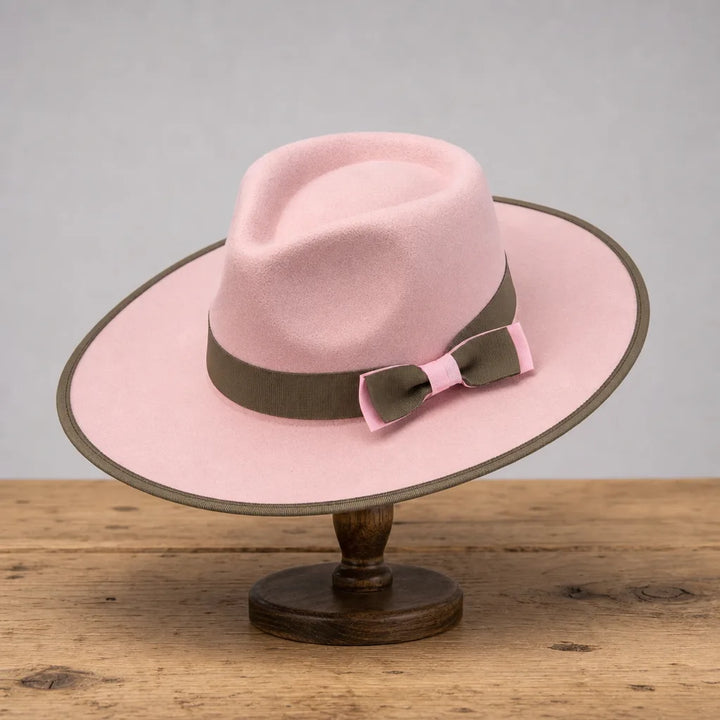 Sienna Bow Fedora - Color:Pink